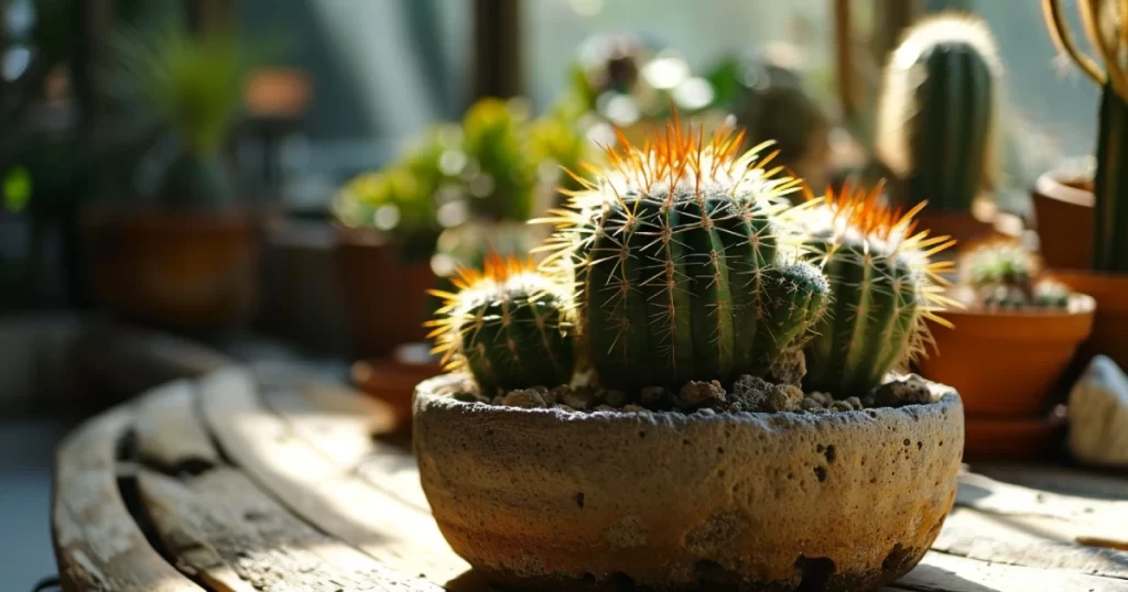 flott kaktus i en potte