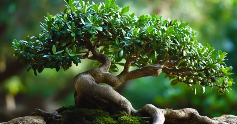 grønn og fin bonsaifiken